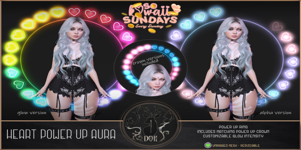 Heart Power Up Aura	&lt;a href=&quot;https://maps.secondlife.com/secondlife/ploom/196/75/23&quot;&gt;Teleport&lt;/a&gt;