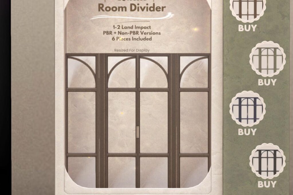 Rumi Room Divider, L$288