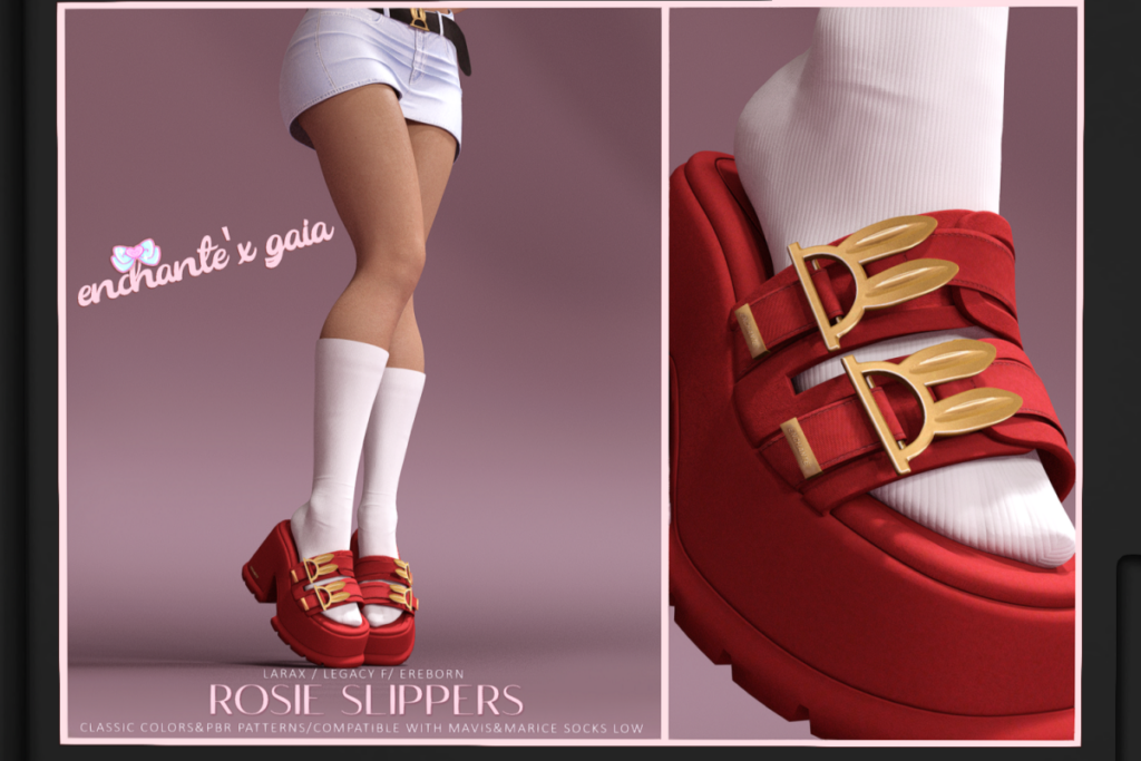 Rosie Slippers - Legacy/MaitreyaX/Reborn, L$249 each/L$599-L$899 each