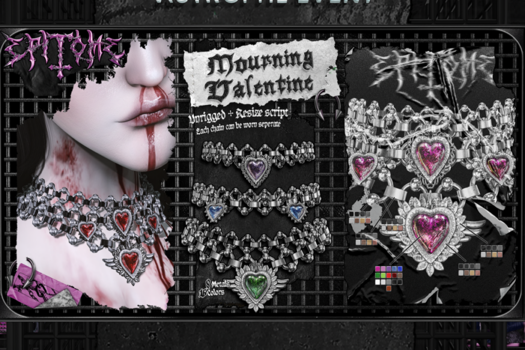 Mourning Valentine Choker, L$449