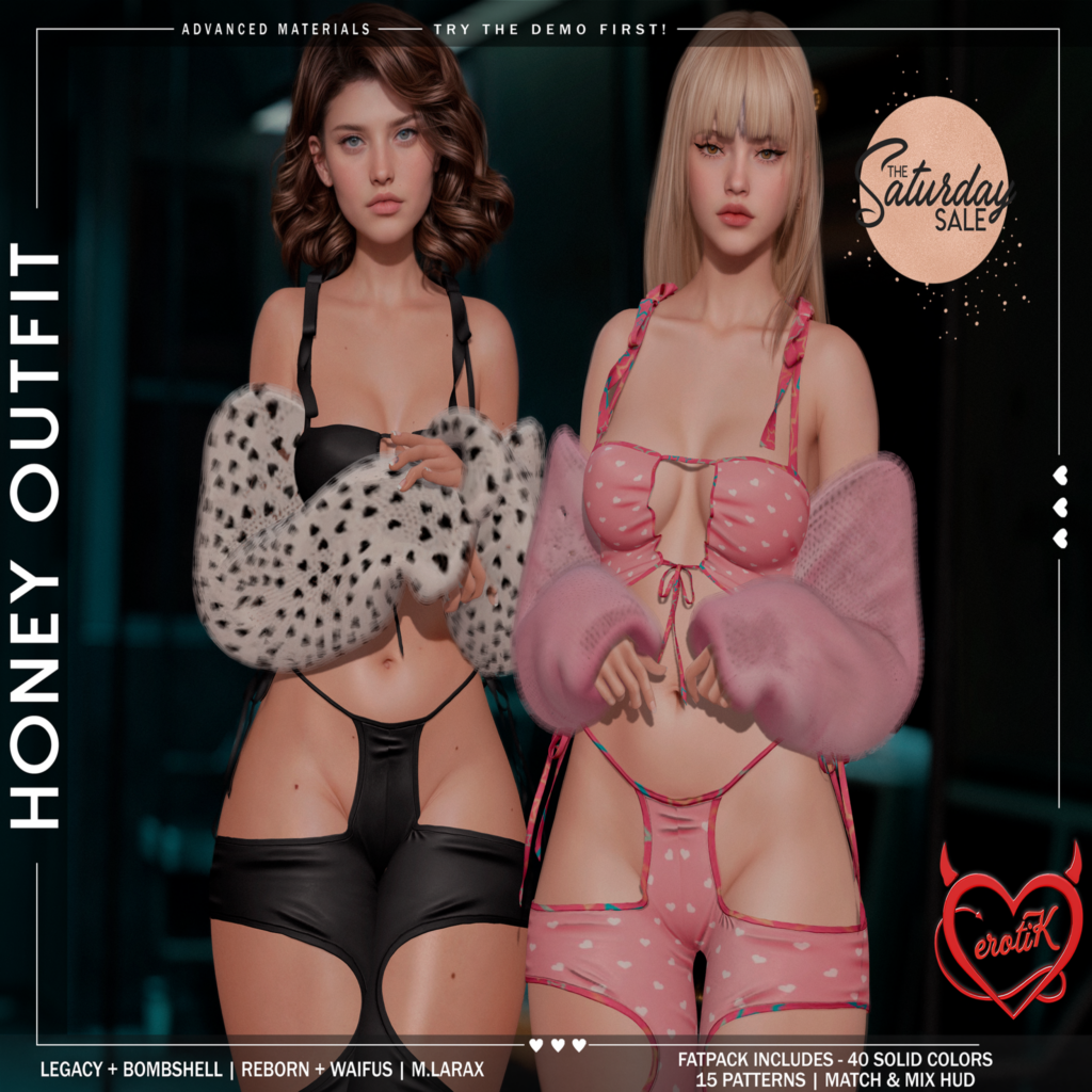 Honey Outfit - Legacy/MaitreyaX/Reborn/+mods	&lt;a href=&quot;http://maps.secondlife.com/secondlife/WIP/112/134/1501&quot;&gt;Teleport&lt;/a&gt;