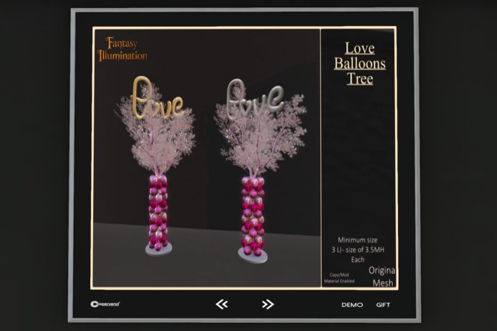 Love Balloons Tree Decor, L$192