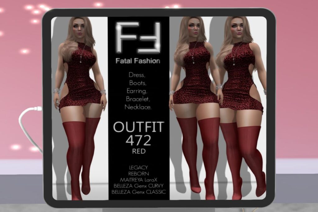 Outfit 472 Red - GenX/Legacy/Maitreya/Reborn/+mods, L$349