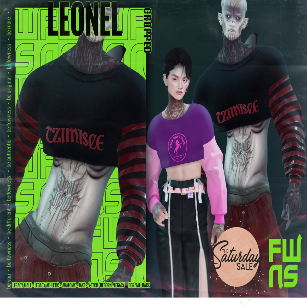 Leonel Shirt - Anatomy/Jake/Legacy/Legacy F V-Tech/Reborn V-Tech/+mods	&lt;a href=&quot;http://maps.secondlife.com/secondlife/Moonstar/102/125/1202&quot;&gt;Teleport&lt;/a&gt;