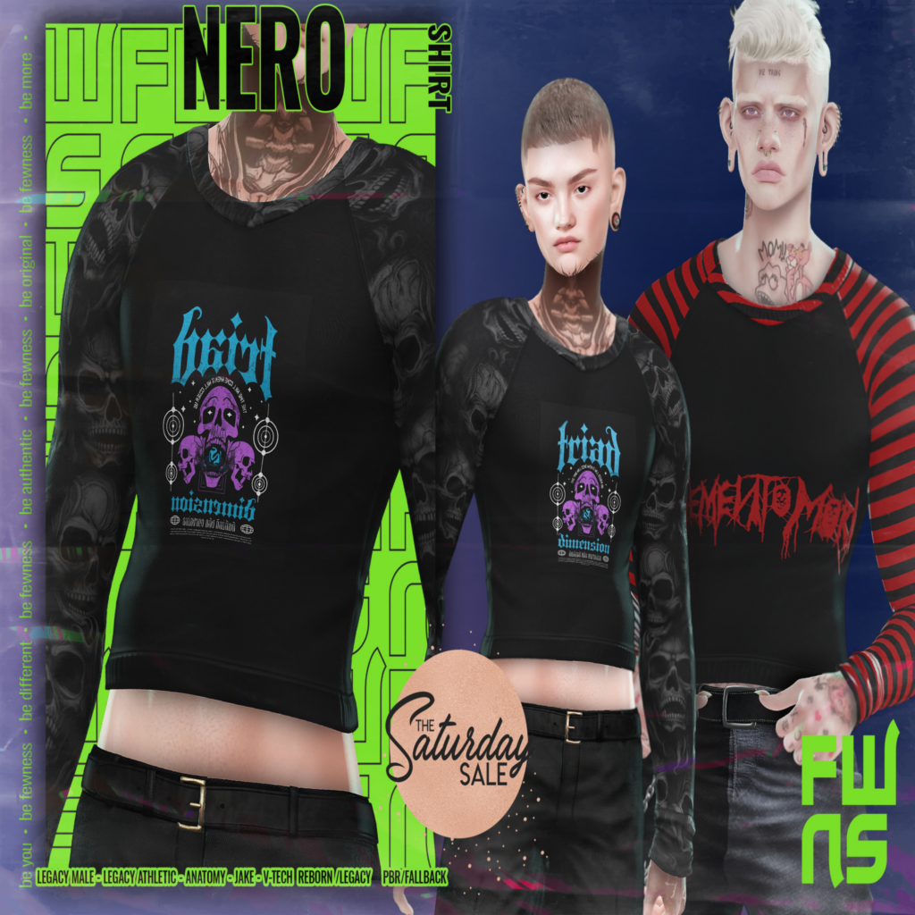 Nero Shirt - Anatomy/Jake/LegacyF+M/Reborn V-Tech/+mods