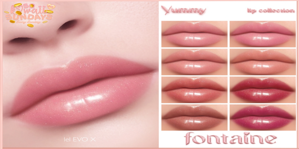 Yummy Lipstick - EvoX	&lt;a href=&quot;https://maps.secondlife.com/secondlife/VELOUR/66/140/83&quot;&gt;Teleport&lt;/a&gt;