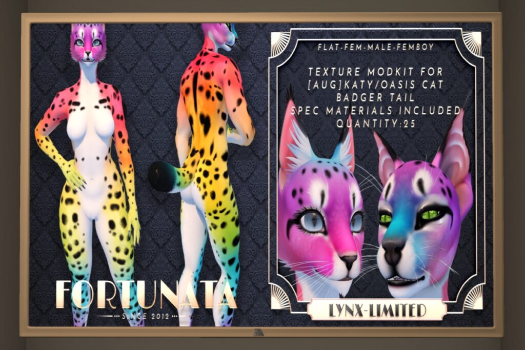 Lynx Mod Kit - BOM/August Katy Cat/August Oasis Cat, L$699 each/L$999 Limited