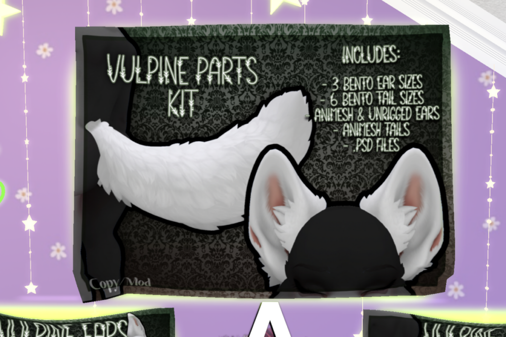 Vulpine Ears, L$275 | Vulpine Tail, L$225