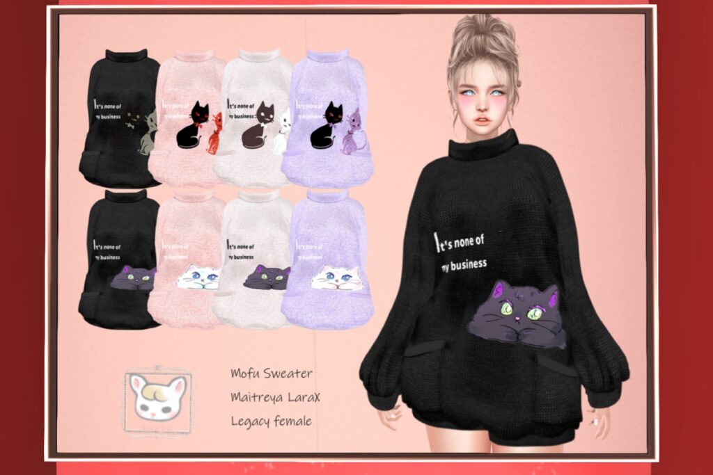 Mofu Sweater - Legacy/MaitreyaX, L$120 each/L$350 FP