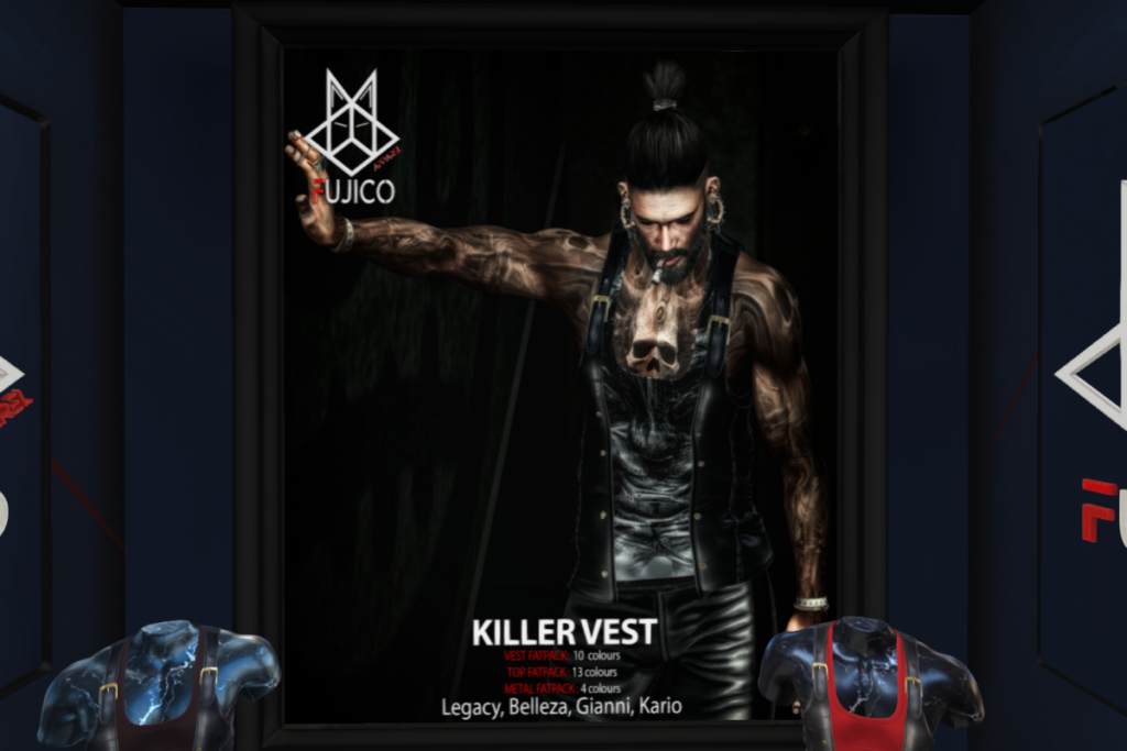 Killer Vest - Jake/Gianni/Kario/Legacy, L$279 each/L$1099 FP