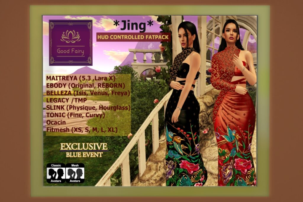 Jing Outfit - BellezaOG/Ebody/Legacy/Ocacin/Maitreya/Slink/Tonic, L$375