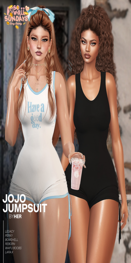 Jojo Jumpsuit - Legacy/MaitreyaX/Reborn/+mods	&lt;a href=&quot;http://maps.secondlife.com/secondlife/Obsession/195/134/1135&quot;&gt;Teleport&lt;/a&gt;