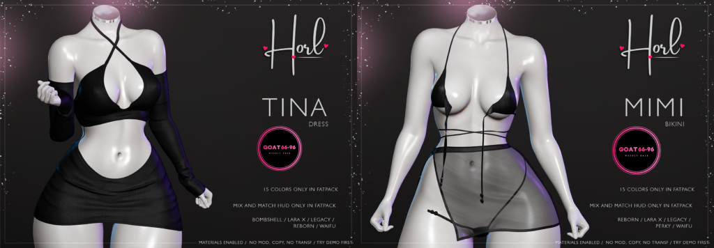 Tina Dress and Mimi Bikini - Legacy/MaitreyaX/Reborn/+mods