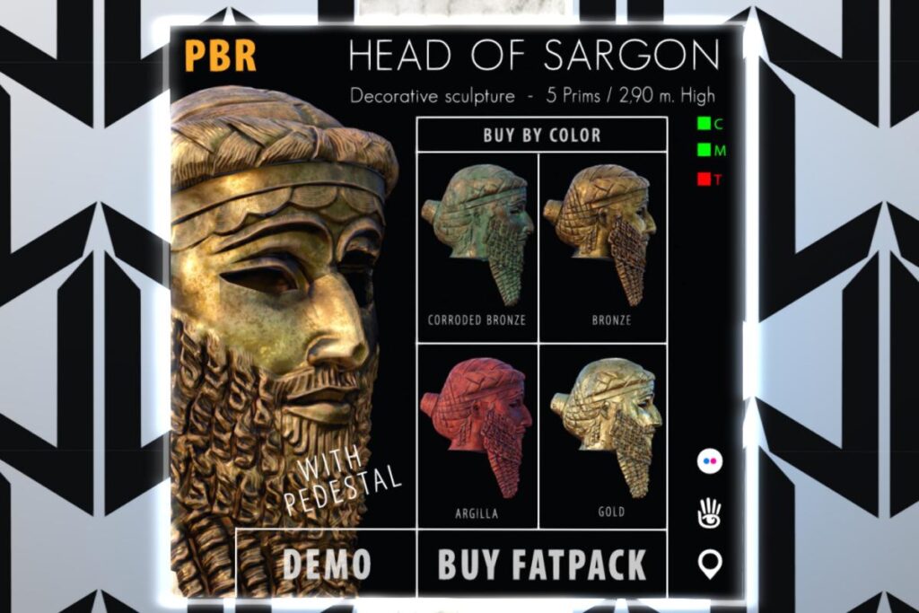 Head Of Sargon, L$490 each/L$1400 FP