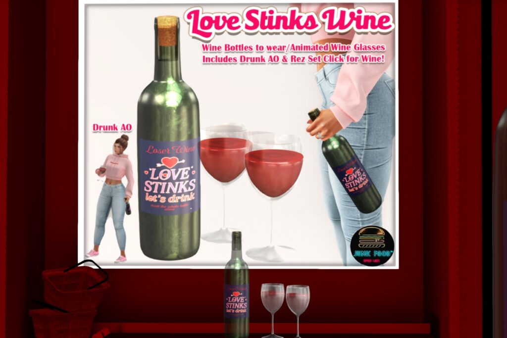 Love Stinks Wine Holdable &amp; AO, L$199