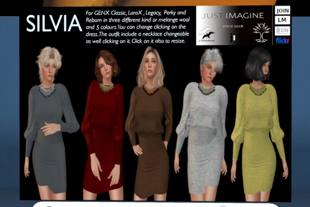 Silvia Dress - GenX Classic/Legacy/MaitreyaX/Reborn/+mods, L$300