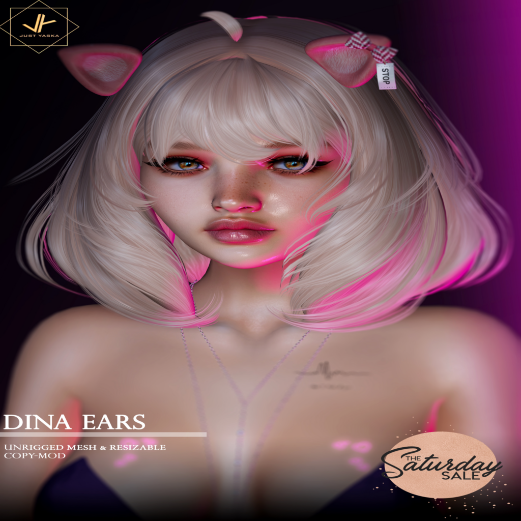 Dina Ears Accessory	&lt;a href=&quot;http://maps.secondlife.com/secondlife/Club%20Greystone/216/26/2999&quot;&gt;Teleport&lt;/a&gt;