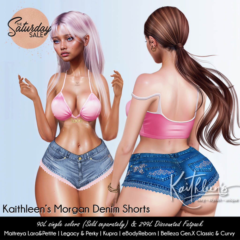 Morgan Denim Shorts - GenX/Inithium/Legacy/Maitreya/Reborn/+mods	&lt;a href=&quot;http://maps.secondlife.com/secondlife/Maribella/201/126/23&quot;&gt;Teleport&lt;/a&gt;