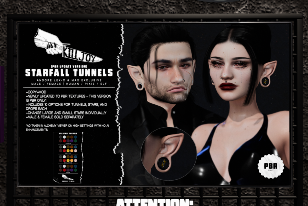 Starfall Tunnels - Andore Lex &amp; Max	&lt;a href=&quot;http://maps.secondlife.com/secondlife/Nocturnal%20Collective/120/126/29&quot; target=&quot;_blank&quot;&gt;Teleport&lt;/a&gt;