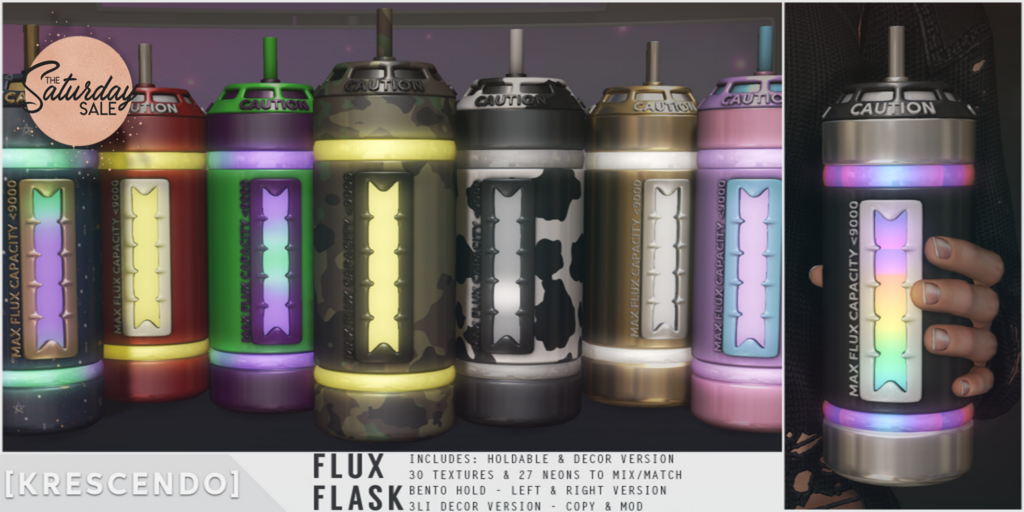 Flux Flask Holdable &amp; Decor	&lt;a href=&quot;http://maps.secondlife.com/secondlife/SkyBeam%20Hideaway/199/203/4022&quot;&gt;Teleport&lt;/a&gt;