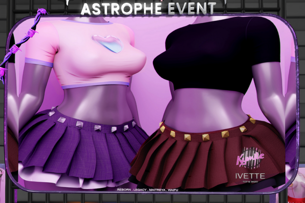 Ivette Top and Skirt - Legacy/Maitreya/Reborn/+mods, L$299 each/L$899 each FP/L$1500 MP