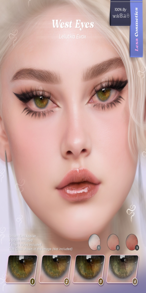 West Eyes - EvoX	&lt;a href=&quot;http://maps.secondlife.com/secondlife/Lino/231/43/2835&quot;&gt;Teleport&lt;/a&gt;