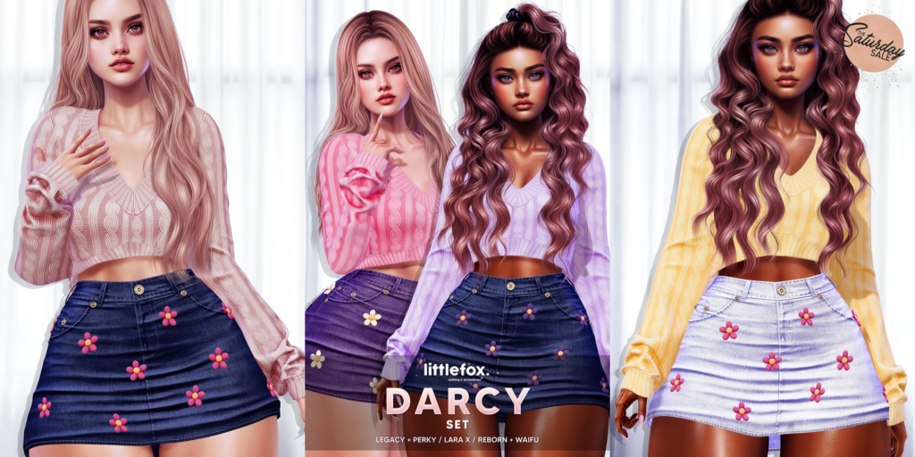 Darcy Set - Legacy/MaitreyaX/Reborn/+mods	&lt;a href=&quot;https://maps.secondlife.com/secondlife/Little%20Fox%20Flagship/221/145/801&quot;&gt;Teleport&lt;/a&gt;