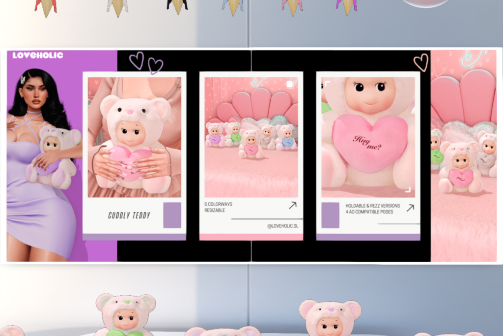 Cuddly Teddy Holdable and Decor, L$180 each/L$450 FP