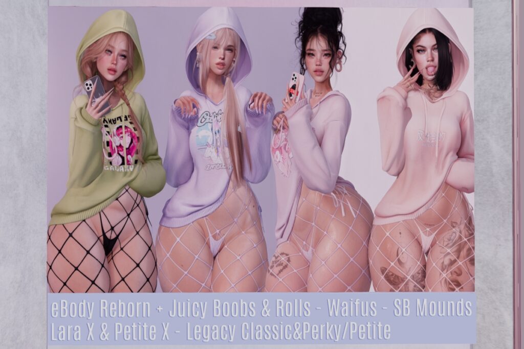 Yume Hoodies - Legacy/MaitreyaX/Reborn/+mods, L$249 each/L$1299 FP