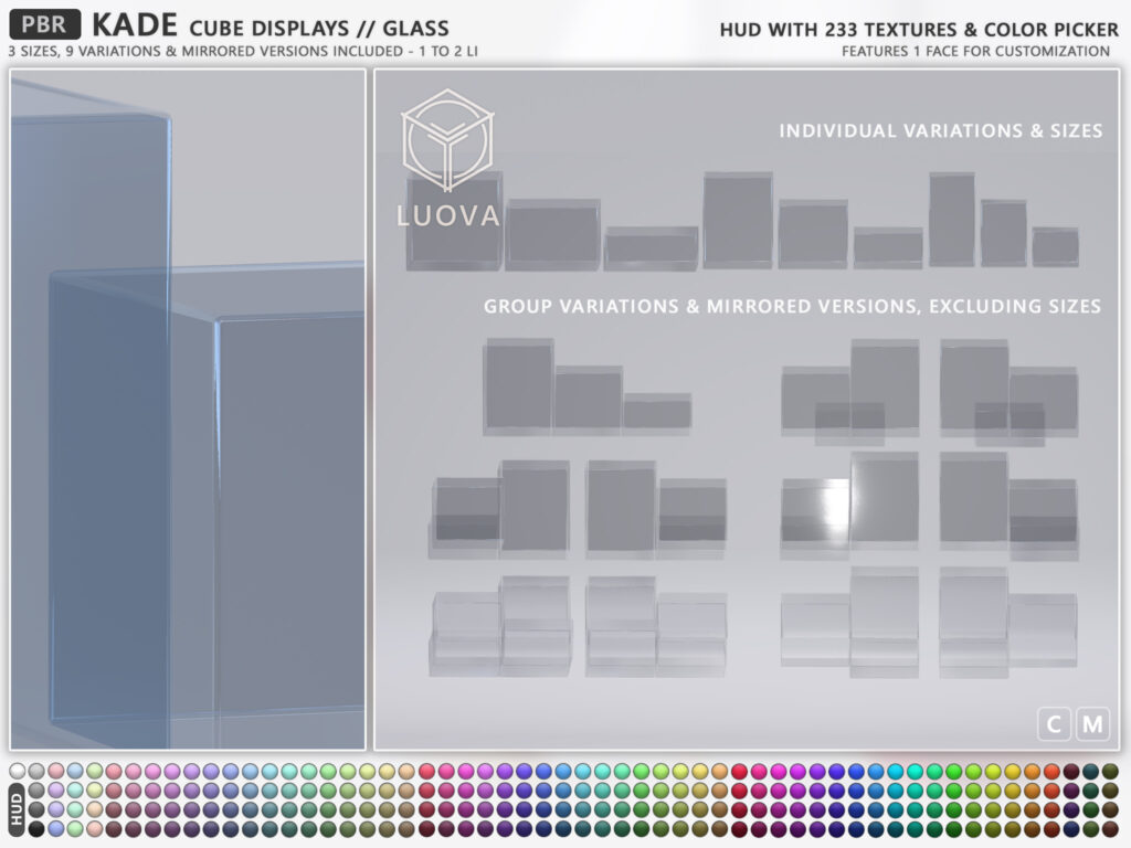 Kade Cube Displays Glass