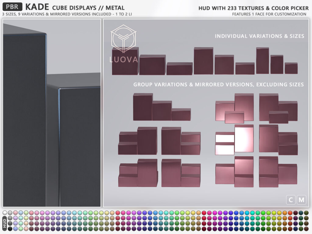 Kade Cube Displays Metal