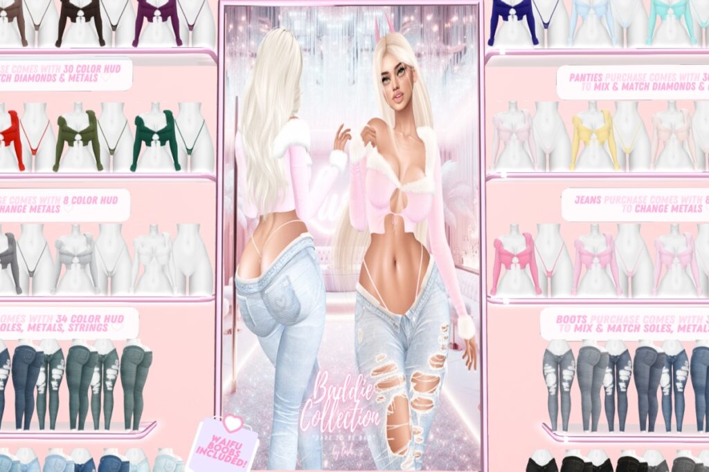 Baddie Top, Panty, Jeans &amp; Boots Collection - Legacy/Maitreya/Reborn/+mods, L$249 each/L$1299 each FP/L$2999 MP