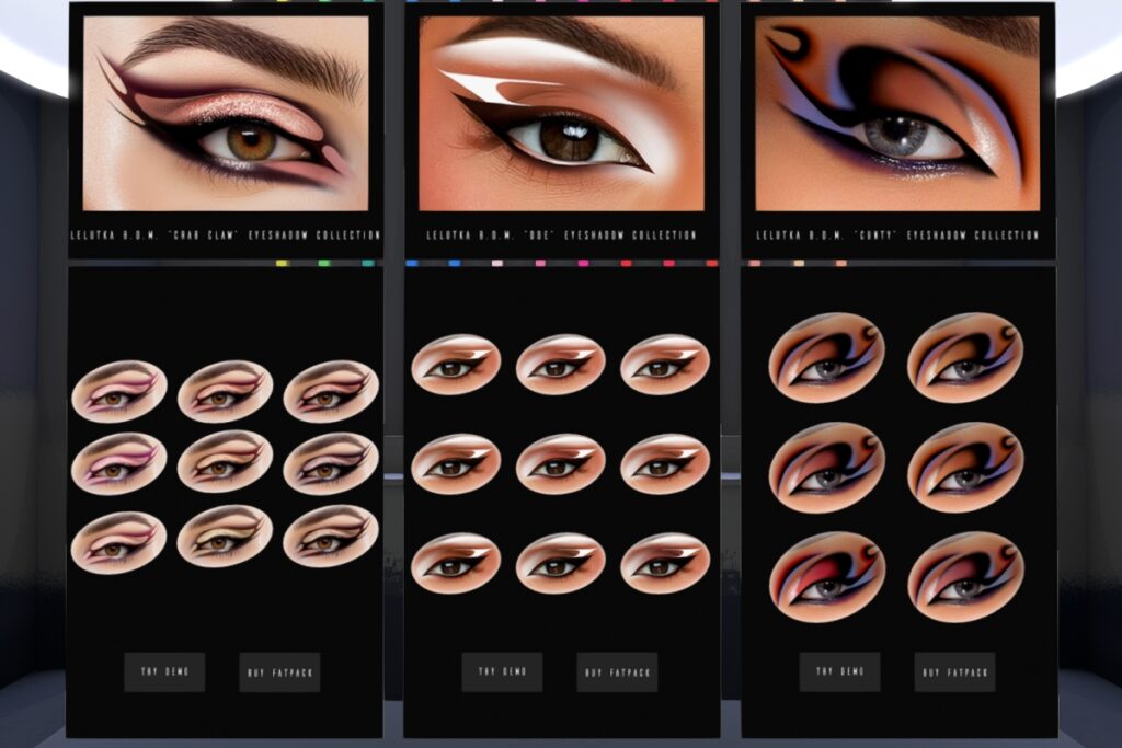 Crab Claw, Doe &amp; Cunty  Eyeshadow Collections - EvoX, L$299 each FP