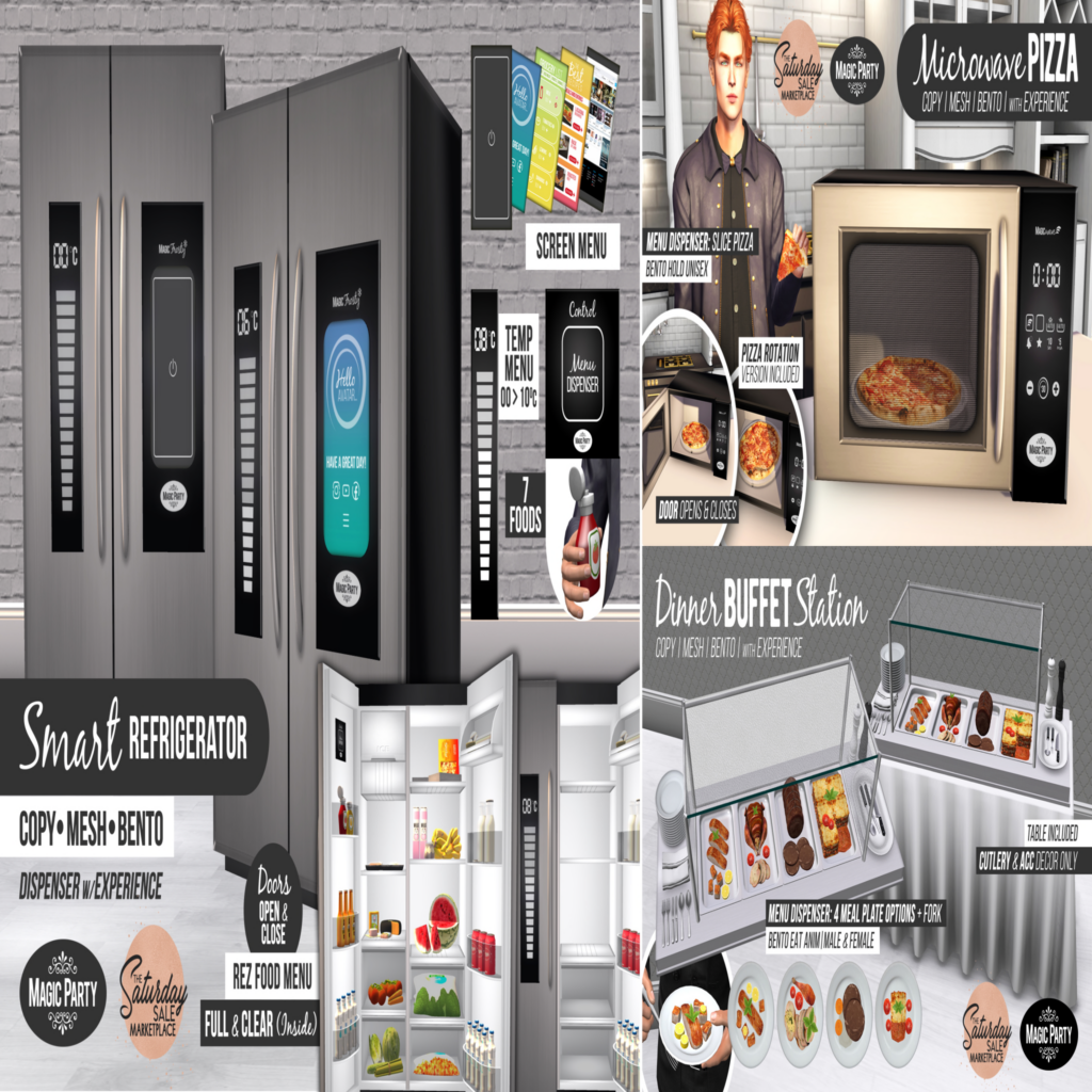 Smart Refrigerator | Microwave Pizza | Dinner Buffet Station Dispenser