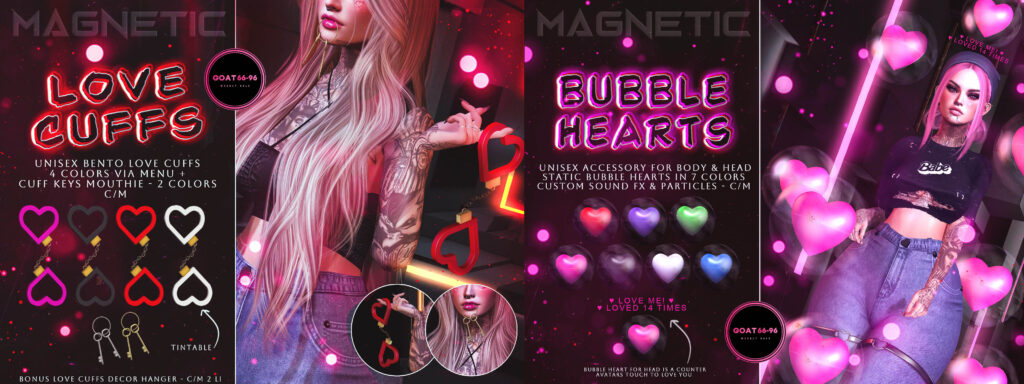 Love Cuffs Holdable | Bubble Hearts Aura