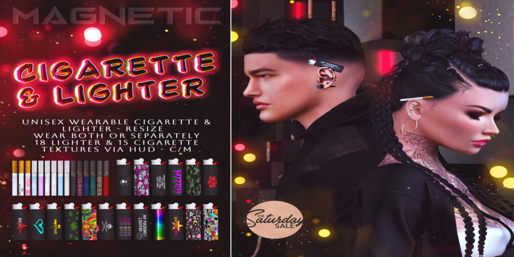 Cigarette &amp; Lighter Accessories	&lt;a href=&quot;http://maps.secondlife.com/secondlife/Klibert/84/162/632&quot;&gt;Teleport&lt;/a&gt;