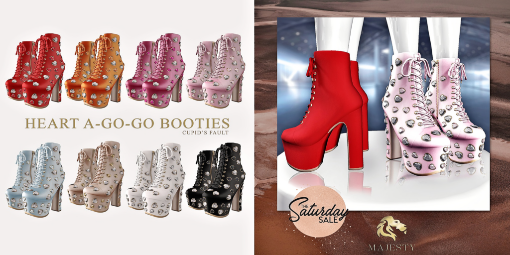 Heart A-Go-Go Booties - Inithium/Legacy/Maitreya/Peach/Reborn/+mods	&lt;a href=&quot;http://maps.secondlife.com/secondlife/River%20Village/216/192/2560&quot;&gt;Teleport&lt;/a&gt;