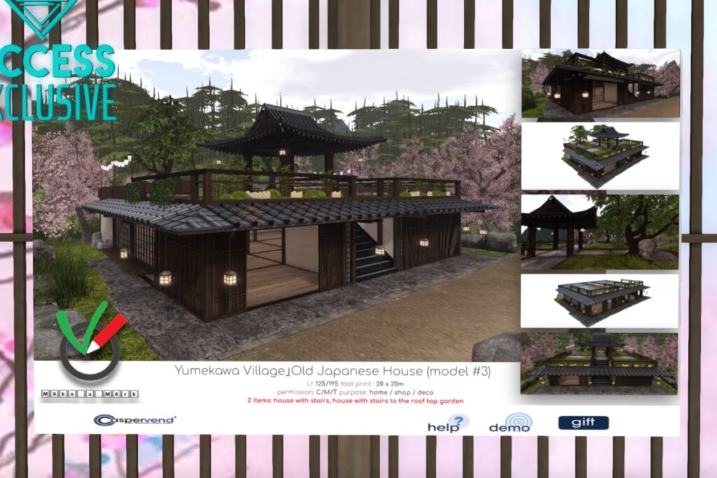 Yumekawa Village Old Japanese House Model #3, L$388