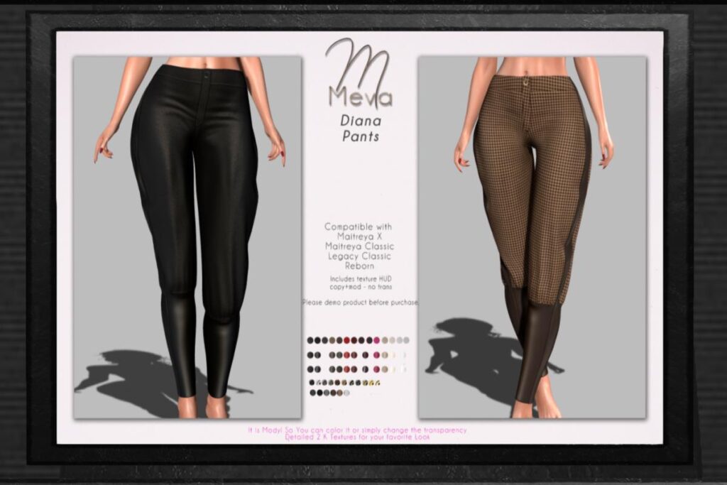 Diana Pants - Legacy/MaitreyaX/Reborn/+mods, L$380/L$800 FP