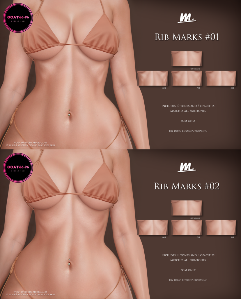 Rib Marks #01 and #02 - BOM