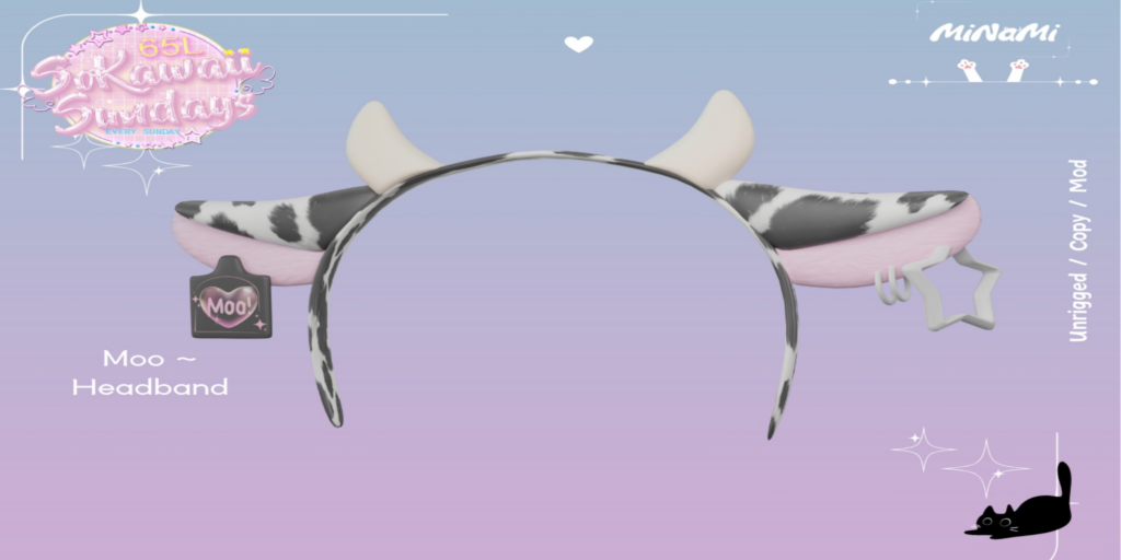 Moo Headband	&lt;a href=&quot;http://maps.secondlife.com/secondlife/Amia/96/66/450&quot;&gt;Teleport&lt;/a&gt;