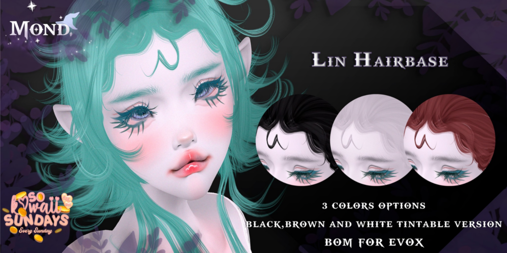 Lin Hairbase - EvoX	&lt;a href=&quot;http://maps.secondlife.com/secondlife/Crocus%20Island/47/45/25&quot;&gt;Teleport&lt;/a&gt;