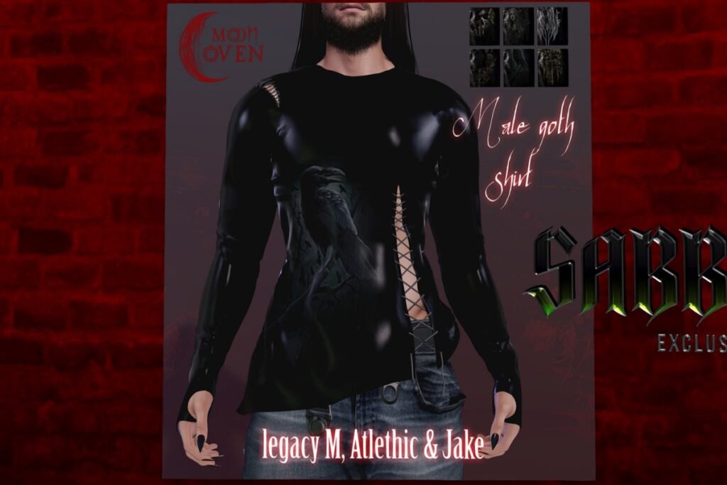 Male Goth Shirt - Jake/Legacy/+mods, L$350