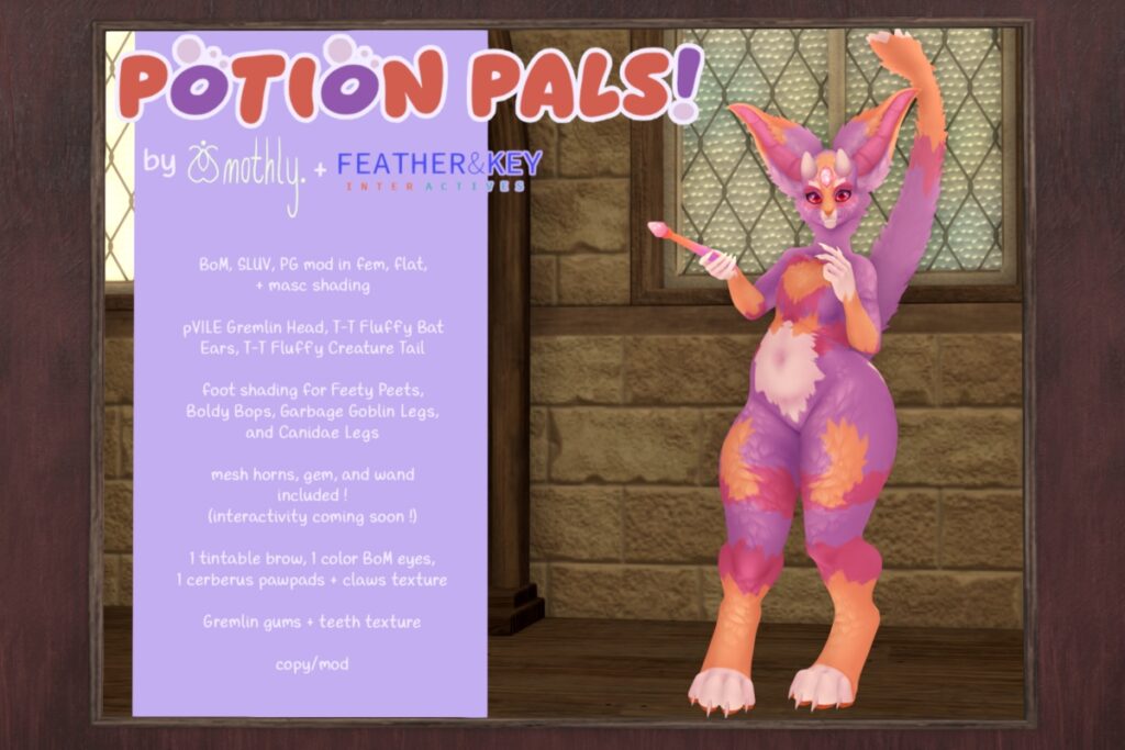 Potion Pals Mod Kit - BOM/Pretty Vile Gremlin, L$450 each