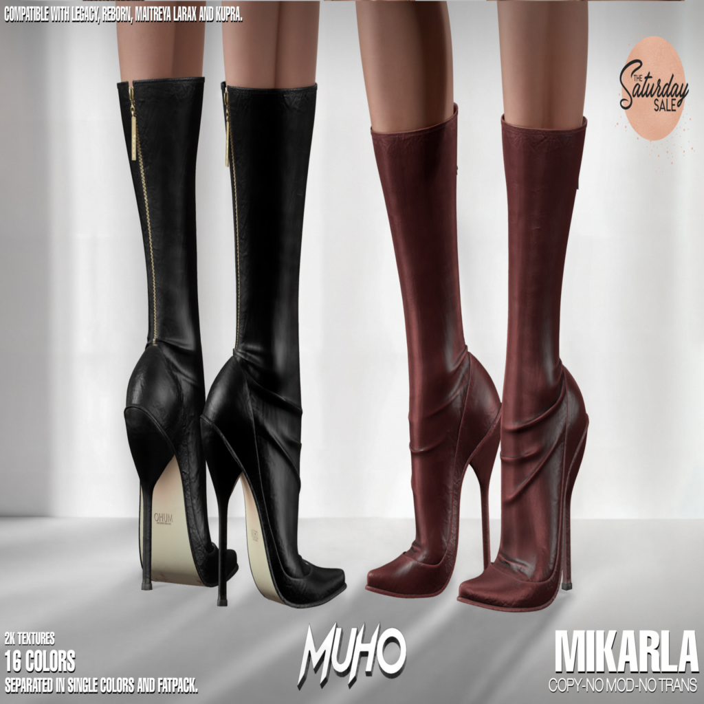 Mikarla Boots - Inithium/Legacy/MaitreyaX/Reborn	&lt;a href=&quot;http://maps.secondlife.com/secondlife/Magic%20Sky/157/112/2022&quot;&gt;Teleport&lt;/a&gt;