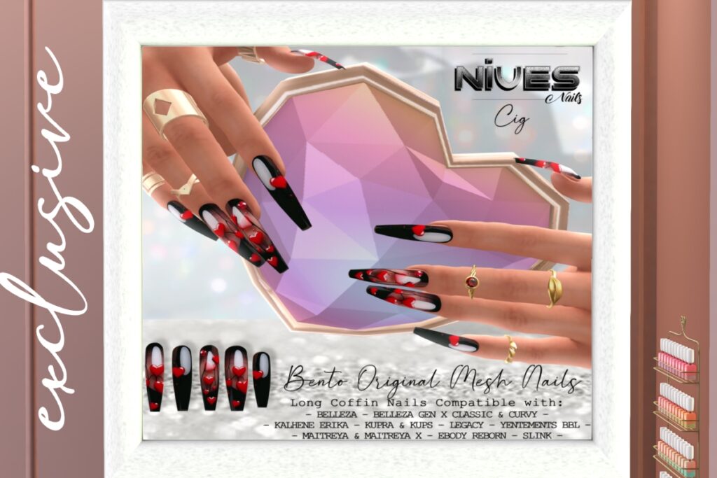 Cig Mesh Nails - see ad for fits, L$79