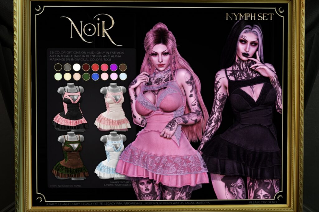 Nymph Top &amp; Skirt - Legacy/Maitreya/Reborn/+mods, L$249 each/L$1299 each FP/L$1999 MP