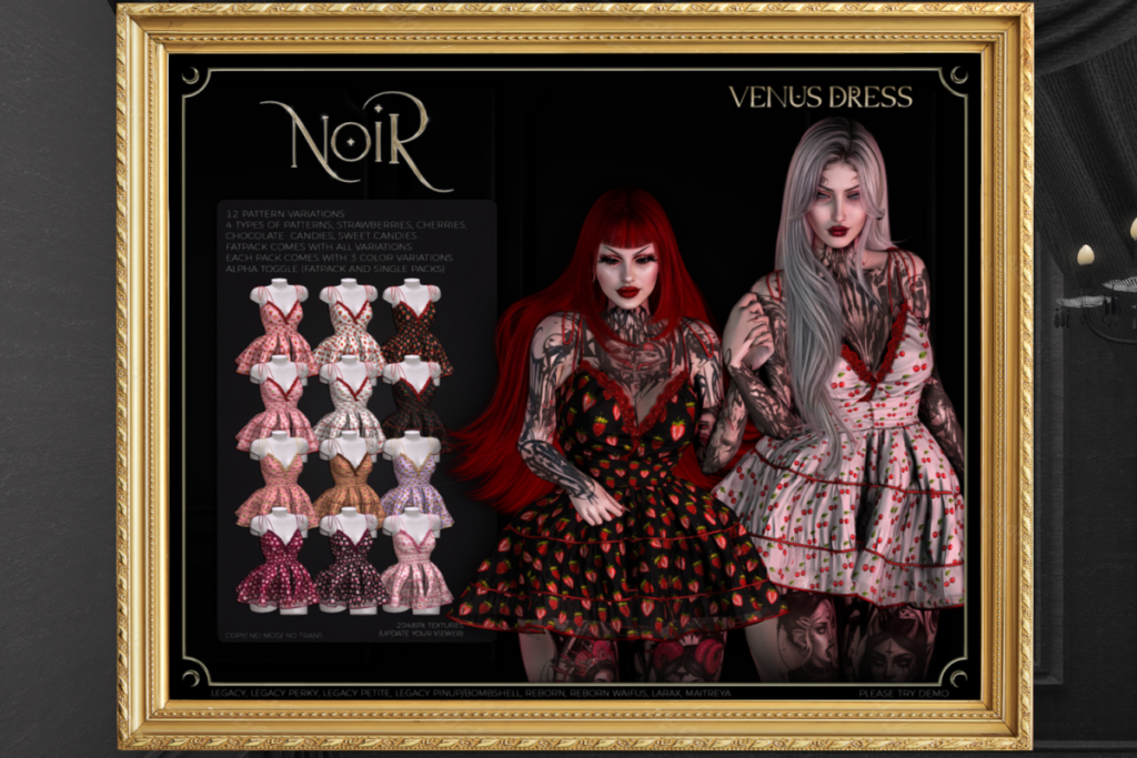 Venus Dress - Legacy/Maitreya/Reborn/+mods, L$349 each/L$1299 FP