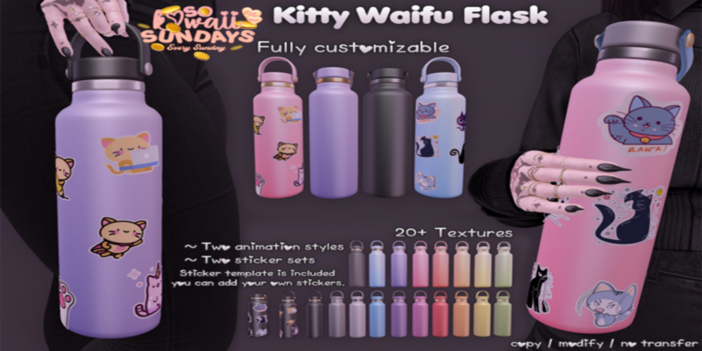 Kitty Waifu Flask Holdable	&lt;a href=&quot;http://maps.secondlife.com/secondlife/Envar/202/176/2222&quot;&gt;Teleport&lt;/a&gt;