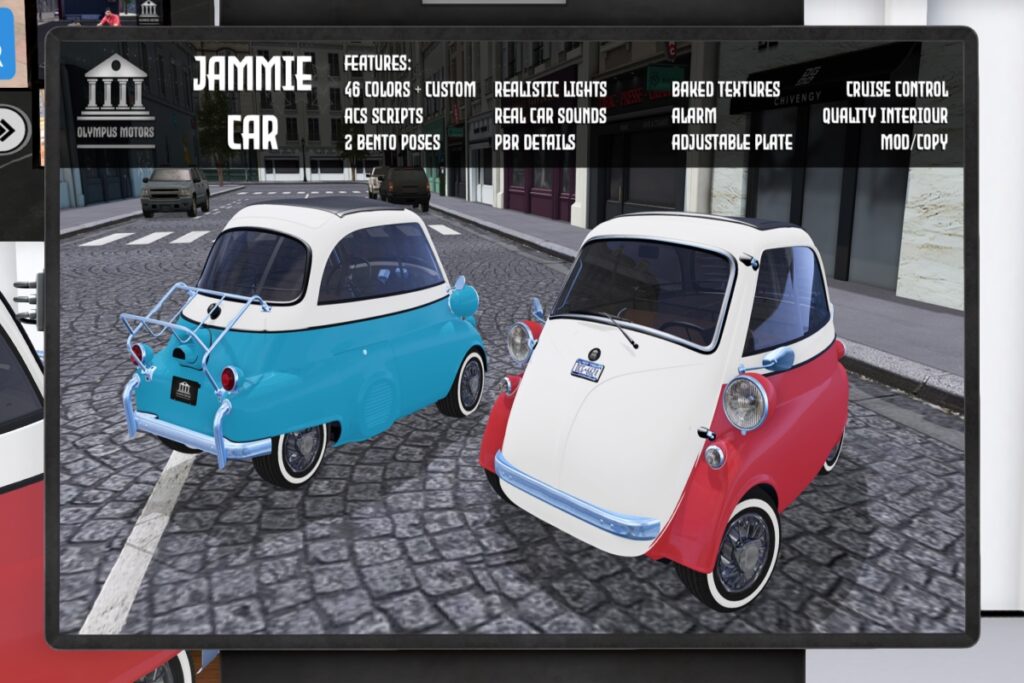 Jammie Car Driveable Vehicle, L$499